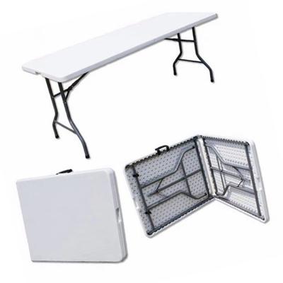 China Hot Sale Banquet Picnic White Plastic HDPE Folding 6FT Indoor Outdoor Rectangular Supply Table 180cm for sale