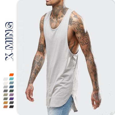 China Anti-wrinkle summer price cheap workout fitted cotton knitted tank top plus size breathable men vest good quality sports gym vest for sale