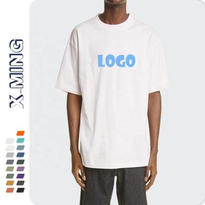 China Wholesale Graphic T-Shirt Men Oversized Heavy Cotton Simple Solid Blank Basic Custom Anti Shrink T Shirt With Good Quality for sale