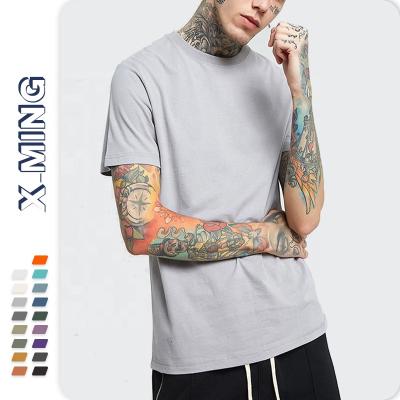 China Anti-wrinkle cheap price plain white men t-shirt custom logo printing casual short sleeve tank color top pure fashion plus size t shirts for sale