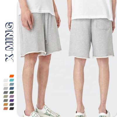 China Summer QUICK DRY Custom Loose Shorts Streetwear Casual Drawstring Shorts Shorts Fit Basic Mens Solid Elastic Cotton Waist Shorts for sale