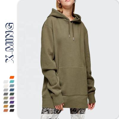 China Good quality plus size women's anti-pilling mask hoodies pocket streetwear oversized streetwear solid custom embroidered lady sweatshirt loose hoodies for sale