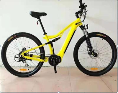 China Soft Tail Bike 27.5inch Bafang Cross-country Central Motor Lithium Aluminum Alloy Shock Absorption Double Electric Mountain Bike for sale