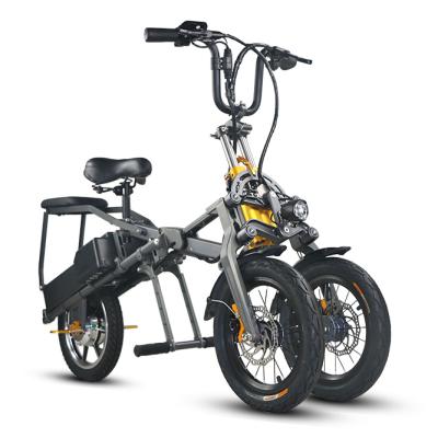 China Double Seat Three Wheel Foldable Electric Scooter With Two Battery And Two Seat for sale