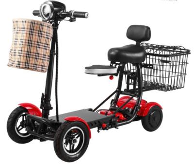 China Lightweight Foldable Four Wheel Unisex Mobility Scooter Adult For The Elderly for sale