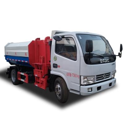 China Others DFAC 6 Cubic Hydraulic Bin Hook Lifter Waste Garbage Trucks for sale