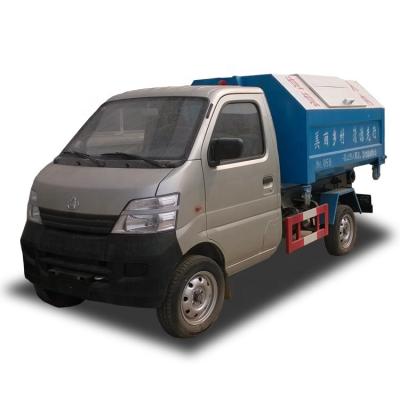 China New Cheap 3000L 4x2 Hotel Garbage and Living Building Trash With Detachable Container Garbage Trucks For Sale for sale