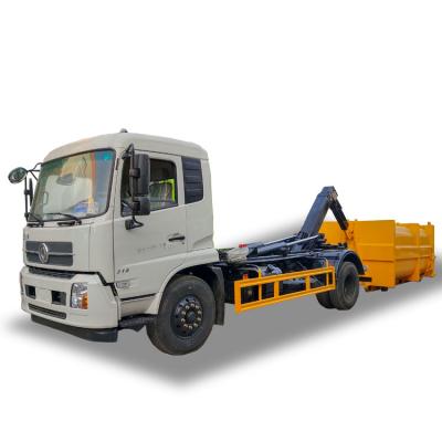 China Other dongfeng 6 wheeler detachable container garbage trucks for sale, 180HP garbage trucks with living garbage and building garbage for sale