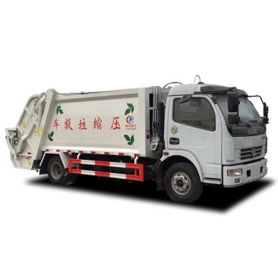 China Promotion Dongfeng 4*2 compressed garbage truck, 6000L-8000Lsmall compressed garbage vehicle, municipal compression garbage truck 7400*2300*3000 for sale