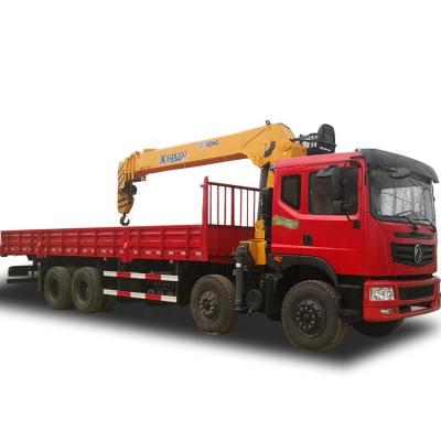 China TRUCK CRANE Dongfeng 12 tons section 4 straight arm 12wheeler Truck mounted crane for sale