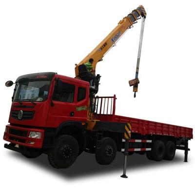 China CRANE TRUCK Dongfeng 12 Ton Section 4 Straight Arm Truck With Loading Crane for sale