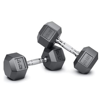 China Durable industry and trade can be customized logo 50 kg barbell dumbbell set weightlifting buy cheap round rubber dumbbells for sale