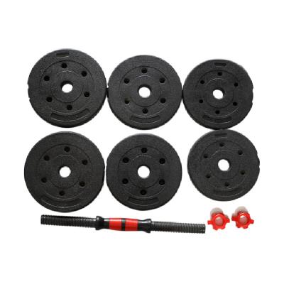 China Factory direct sales gym universal adjustable dumbbell set plastic cement dumbbell for sale