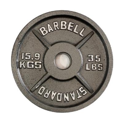 China Cast Iron Weightlifting Gym Cast Plate in Kilogram and Pound for Sale for sale