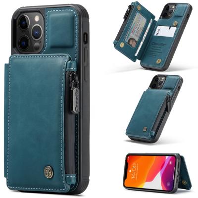 China Anti-fall Dropshipping Products 2021 Luxury Genuine Leather Magnetic Mobile Phone Bags With Card Slot Holder For iphone 12 for sale