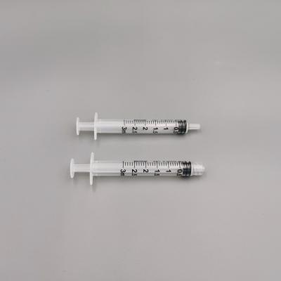 China Transparent 3ml PP Syringe Luer Lock Luer High Slip Injection Syringe for sale