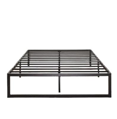 China Foldable 14 16 18 Inch Easy Assembly Underbed Storage Queen Size Bed Double Steel Frame For Bedroom for sale