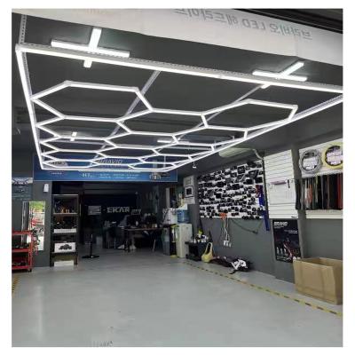 China Hexagon Hexagon Honeycomb Lights Car Lights Garage Lamp Garage Detailing Led Light For Auto Detailing for sale