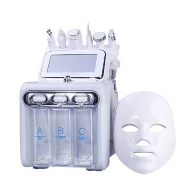 China Skin Rejuvenation Hydro Dermabrasion Skin Lifting Spa 7in1 H2-O2 Water Dermabrasion Tightening Small Bubble RF Facial Microdermabrasion Machine for sale