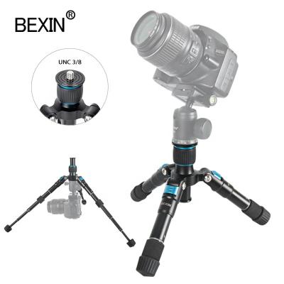 China BEXIN Mini Tripod MS08 PORTABLE Aluminum Legs Travel Flexible Tripod Extendable as Monopod Stand for SLR Camera Micro Single Card Machine for sale