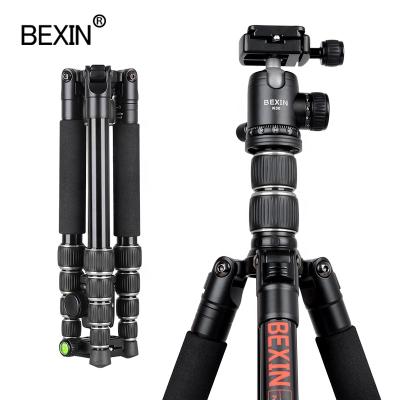 China BEXIN Digital Camera Wholesales Aluminum Travel Monopod Folding Professional Tripod Stand with Panorama Ball Head for DSLR Digital Cameras for sale