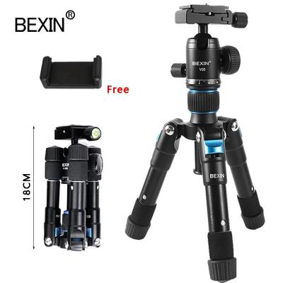 China BEXIN Aluminum Portable Lightweight Mini Live Streaming Mini Camera Tripod Flexible Professional Stand for Phone DSLR Cameras for sale