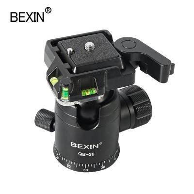 China BEXIN Alloy Metal Aluminum Heavy Duty Professional Gimbal Quick 360 Degree Camera Mount for DSLR Used Video Camera Tripod Ball Head for sale