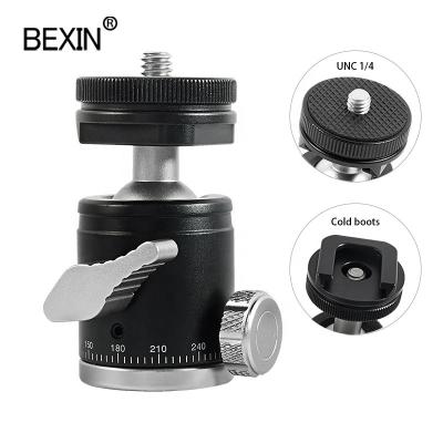 China BEXIN Mobile Phone Cold Shoe Lightweight Mini Camera Ball Head Multifunctional Adapter Head For SLR Camera Selfie Stick Monopod Snap Tripod for sale