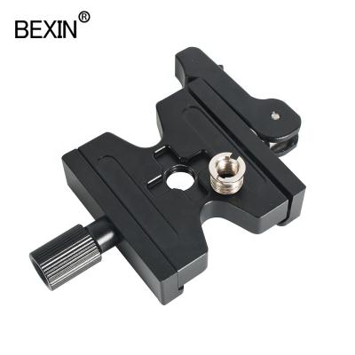 China BEXIN QJ-06 SLR BEXIN QJ-06 Double Lock Clamp Bracket Photography Camera Mount Travel Aluminum Tripod Head SLR Sports Camera Tripod Monopod Digital Camera for sale