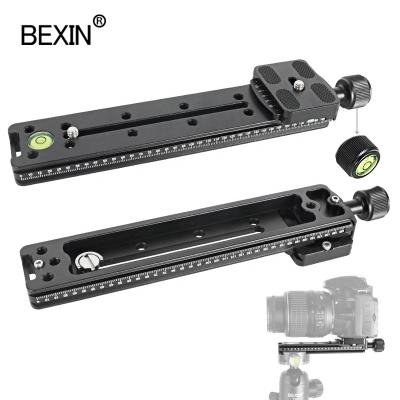 China BEXIN 200mm QR Slide Head Rail Clamp SLR Ball Camera PU Quick Release Plate Accessories Sports Professional Photographic Camera Head For DSLR Camera for sale