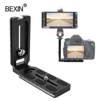 China Wholesale BEXIN Aluminum Alloy Version Bracket Plate Universal Fast Cameras Accessories Adapter Adjust Camera L Bracket Tripod L Plate Fast Version With Hot Boots To DSLR Phone for sale