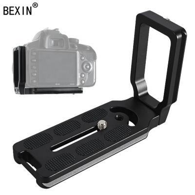 China Metal Camera Tripod Mount Bracket BEXIN Camera Accessories Bracket BEXIN Vertical Vertical Video Shooting Quick Release L Shaped Flat For Canon & Nikon & Sony DSLR Camera for sale