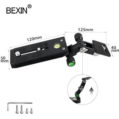 China BEXIN 120mm Camera Dslr Camera Tripod Professional Head Quick Release Dish Quick Release Dish Adjustable Support Plate Telephoto Bracket For Nikon Cameras for sale