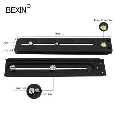 China BEXIN Camera Quick Release Plate 250mm Long Support Telephoto Lens Slide Rail Bracket Tripod Camera Plate for Nikon and SLR Cameras for sale