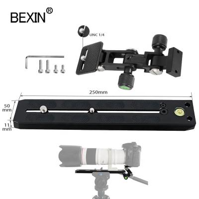 China BEXIN 250mm Camera Stabilizer Long Focus Lens Holder Professional Tripod Head Adjustable Dslr Quick Release Plate For Manfrott for sale