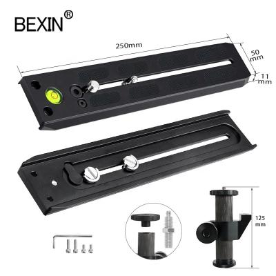 China BEXIN Long Support Camera Tripod Plate 250mm Gimbal Stabilizer Telephoto Support Lens Slide Rail Quick Release Plate For DSLR Camera for sale