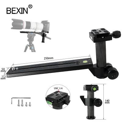 China BEXIN Camera Professional Carbon Fiber Camera Stabilizer Long Support Telephoto Lens Quick Release Dslr Focus Lens Bracket Plate for sale