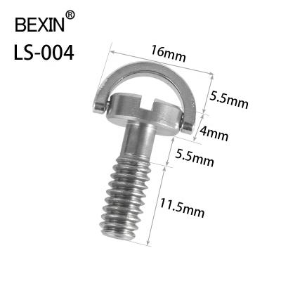 China Wholesale Parts Screw D Clip Tripod Stainless Steel 1/4 Inch D Ring Camera Mounting Screw For Dslr Camera Quick Release Plate Clamp for sale