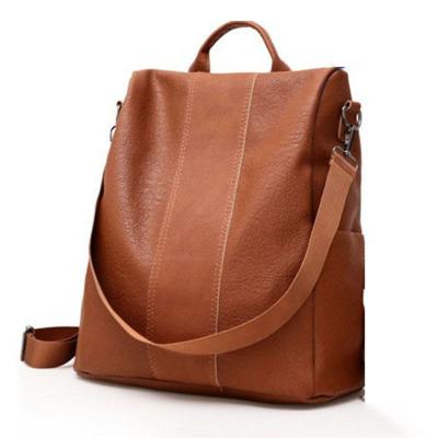 China Factory Direct Sales Fashion Women Retro Water Resistant Backpacks Solid Color Casual Backpack Hot Anti Theft Backpack for sale