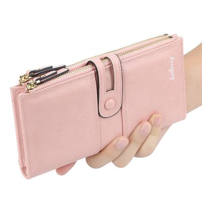 China Women Anti-theft Leather Long Wallet Ladies Casual Fashion Zero Wallet Bag Good Multi Functional Vertical Women Purse Cell Phone Clutch for sale