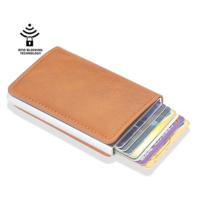 China Anti-theft Short Automatic Metal Shell Automatic Bullet Card Card Holder Swipe Card Holder Pop Card Holder Passport Holder Aluminum Type for sale