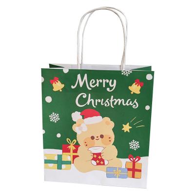 China Cheap Folding Paper Shopping Bag Custom Printed Recyclable Foldable Grocery Bag Cartoon Gifts Customized Image OEM Custom for sale