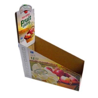 China Recycled materials logo printing paper corrugated cardboard custom tear off display stand box item of purchase for sale