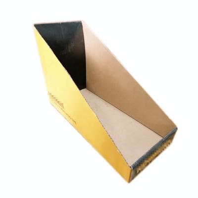 China Custom Recycled POP PDQ Cardboard Materials Display Counter Recycled Retail Boxes Logo Printing Corrugated Kraft Paper for sale