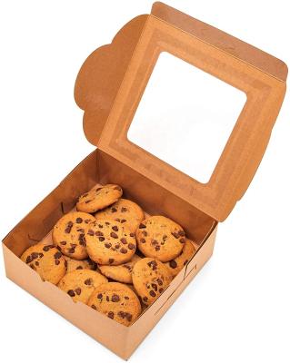 China Recycled Custom Printed Materials Factory Bakery/Cake/Cookie/Cheese Packing Box With Handle Eco Friendly Paper Pastry Packaging Containers for sale