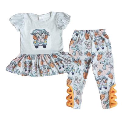 China Bell Bottoms Soft Short Sleeve Carrots Easter Cross Baby Clothes Boutique Children's Clothing Small Children's Clothing for sale