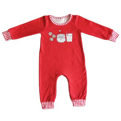 China Wholesale Christmas Santa Red Cute Casual Boutique Ruffles Romper RTS NO MOQ Trendy Toddler Kids Drop Teams Kids Clothing for sale