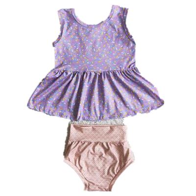 China Candy RTS 2021 no MOQ bummies girls purple pink wholesale outfits hot sale shirt kids clothes children's boutique clothing for sale