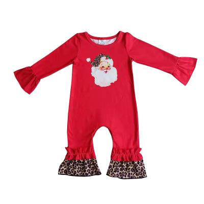 China Newborn Romper Wholesale Size Red Plus Size Overalls Long Sleeve With Santa Claus For Little Baby Toddler Kids Clothes Outfits Rompers for sale