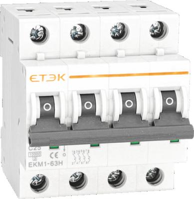 China Protection ETEK Low Voltage Circuit Breaker EKM1-63H 10KA 4P MCB 502Hz IP20 Miniature Circuit Breaker for sale